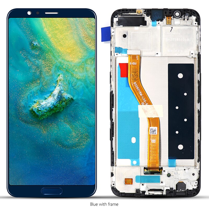 Originale Per Huawei Honor V10 Display LCD Touch Screen Digitizer Assembly Per Il 5.99 pollici Honor V10 BKL-AL20 BKL-AL00 Con Telaio: Blue With Frame