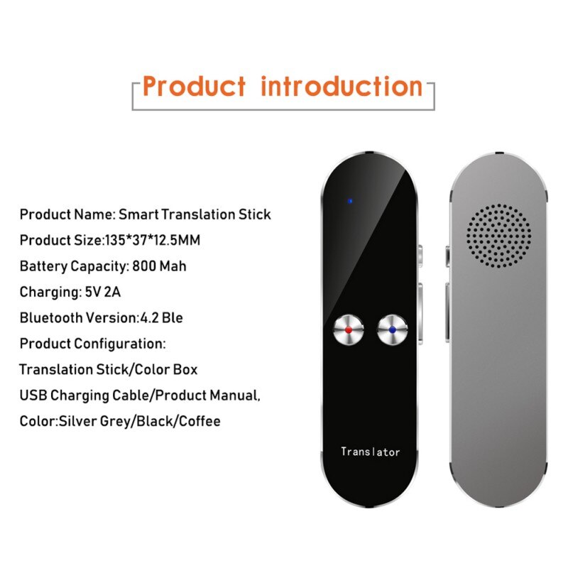 K8 Portable Smart Voice Translator Real-Time 68 Language Voice Text Translation Two-Way Translation For Android IOS