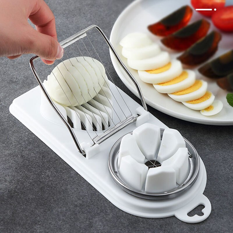 Verkoop Koken Gereedschap 2in1 Cut Multifunctionele Keuken Egg Slicer Sectione Cutter Mold Flower Edges Gadgets Gereedschap