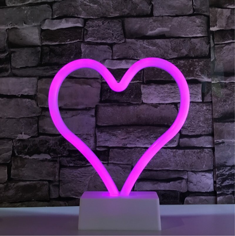 LED néons lampe de Table lettre signe Art décoratif pour fête de mariage Bar boutique chambre ouvert rêve décor à la maison: Rouge