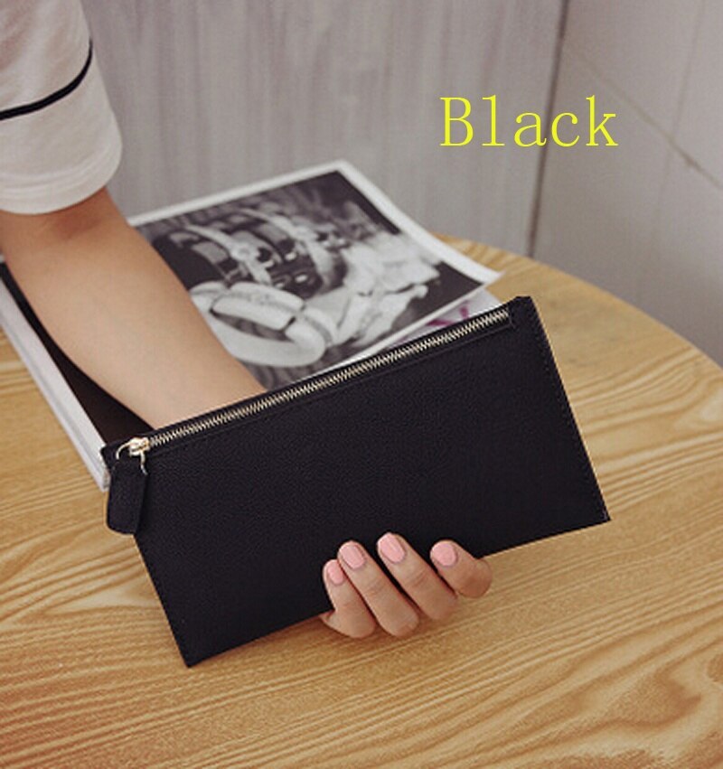 Women Purse Wallet Vintage Card Phone Storage Bag Long PU Leather Wallets Zipper Handbag NIN668