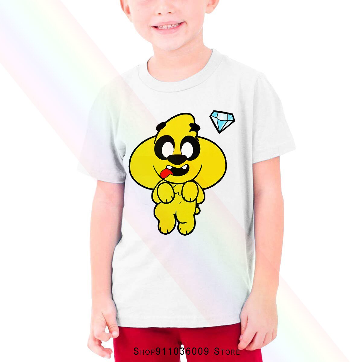 Los hombres Camisa De Mikecrack(1) diadema niños Camiseta De cuello BSTZC: 4000894880972-TCW / XXS