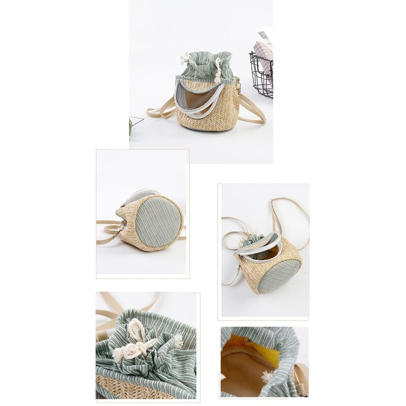 Bolsa de transporte para hámster, bolsa de transporte para exteriores, accesorios para hámster, Color natural, bolsos de hombro para mascotas, transpirables