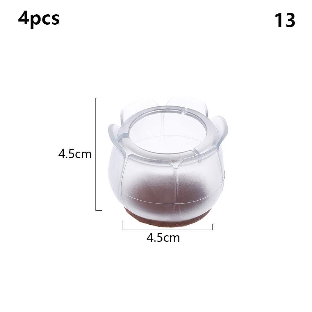 Pieds en caoutchouc protecteurs coussinets fond rond Silicone Table jambe couverture anti-dérapant meubles nivellement pieds chaise Table protecteurs de sol: 13