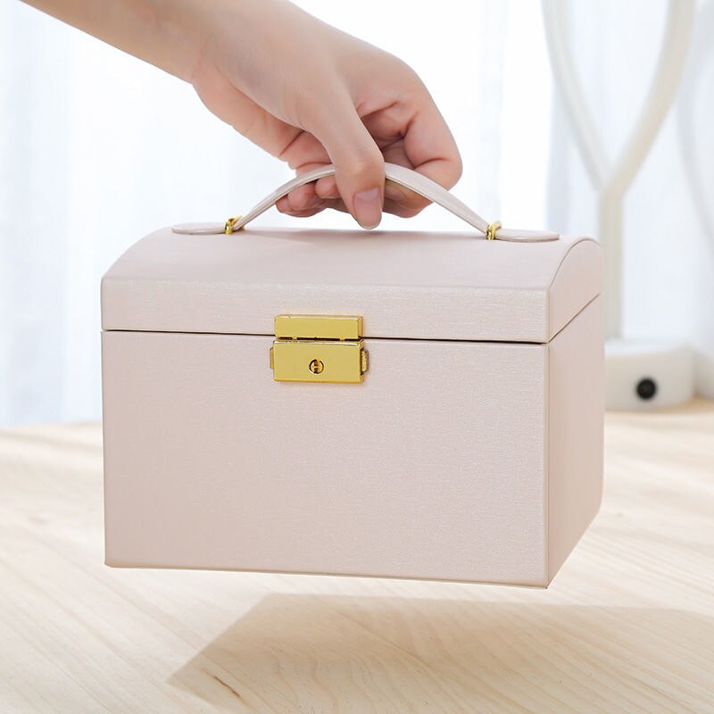 Princess-style Jewelry Box Leather Jewelry Box Cosmetic Box Jewel Case Upscale Jewelry Organizer Birthday Wedding