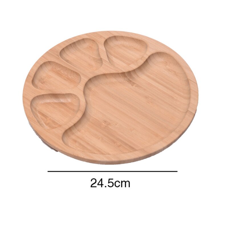 Japanese Style Bamboo Grid Plate Wood Fruit Dessert Bread Cake Plate Bowl complementary Food Plate Barbecue Plate