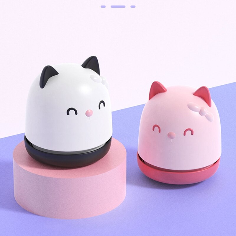 Portable Cute Cat Mini Desk Vacuum Cleaner for Desktop Keyboard Cleaner Computer