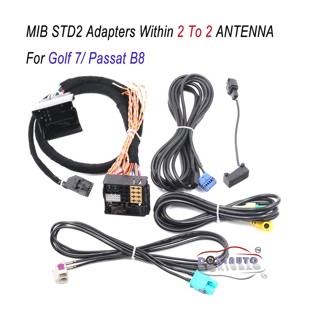 MIB STD2 ZR NAV Entdecken Profi Radio Adapter Kabel kabelbaum mit 2 zu 2 kabel Für Golf 7 MK7 passat B8 Tiguan MQB Auto: voll Bausatz