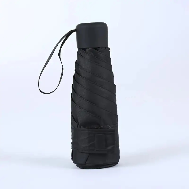 Tragbarer Mini-Sonnenschirm, kleine Tasche, Regen, UPF50, Reisetasenschirm, Vinyl, faltbarer Regenschirm, UV-Schutz, Sonnenschutz, Taschenschirm: Rosa