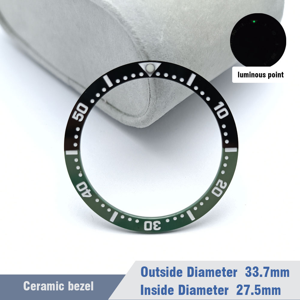 Flat Ceramic Bezel Insert 33.7mm*27.5mm Watch Replacement Watch Parts Watch Cases Replace Accessory Diving Bezel Ring: Rose Gold