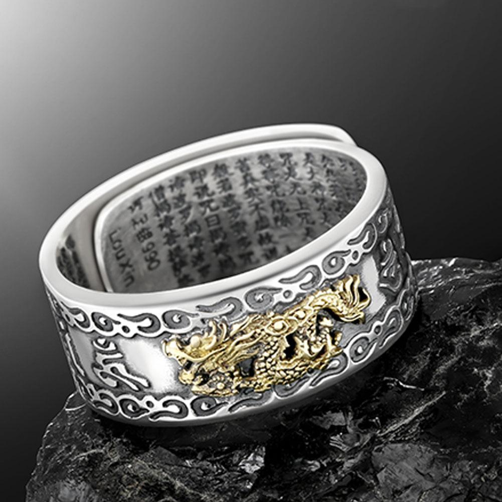 Feng Shui Pixiu Charms Ring Women Amulet Wealth Lucky Open Adjustable Ring Men Buddhist Jewelry Rings Unisex