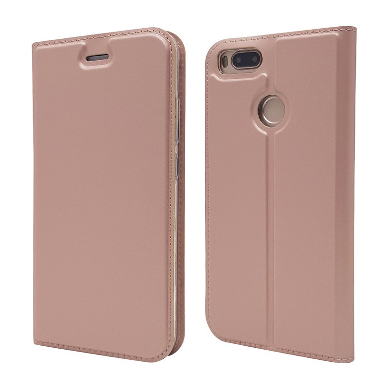 for Xiaomi Mi A1 Leather Case on for Fundas Xiaomi Mi A1 MI A1 Case for Xiomi Mi 5X Cover Magnet Flip Wallet Phone Cases Coque: For Xiaomi Mi A1 / Rose Gold