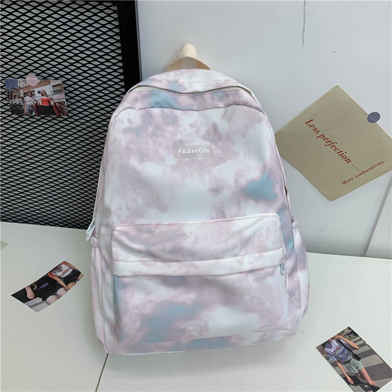 Frauen Schule Rucksack für Teenager Mädchen Nylon Rucksack Beiläufige Damen Reise Bagpack Wiedergabe Rucksäcke Weibliche Mochila: bight Rosa