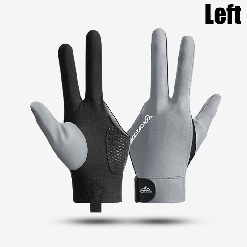 Biljarthandschoen Snooker Antislip Sporthandschoenen met drie vingers Hoogelastisch Ademend Draagbare handschoenen Biljarttrainingsaccessoires: Paars