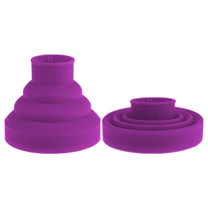 Sèche-cheveux diffuseur couverture haute température résistant Gel de silice pliable sèche-cheveux accessoires Salon de coiffure outils: Purple