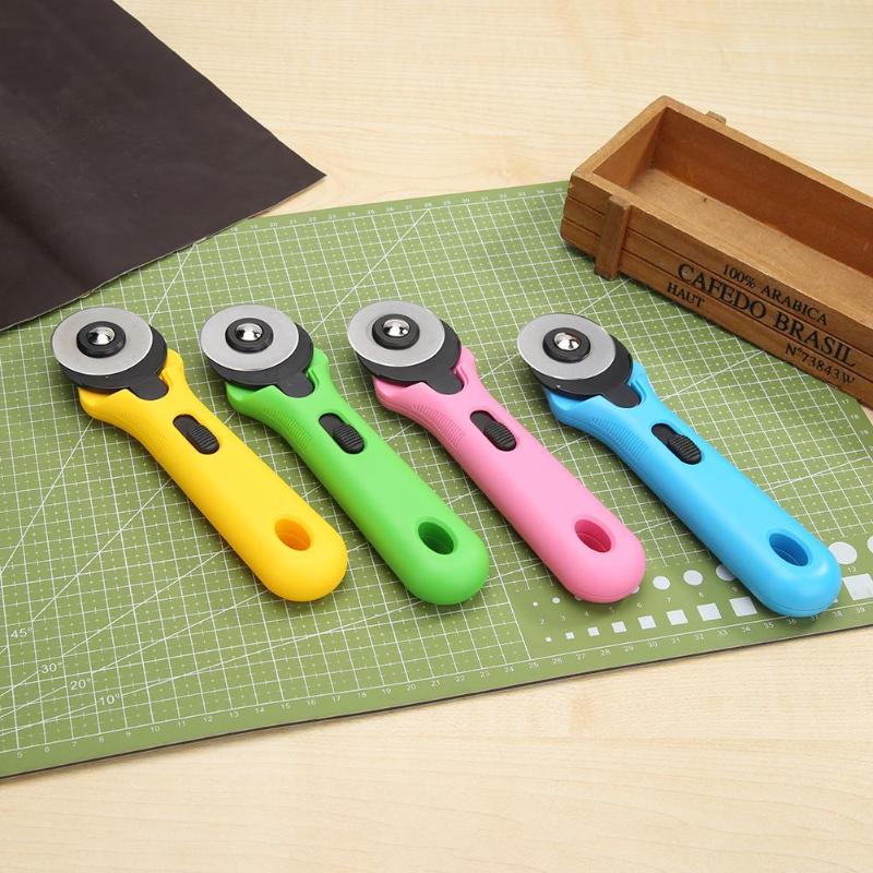 rotierend Leder Schneiden Werkzeug Stoff Klinge DIY Patchwork NäHenne Quilten Cutter schneiden Leder und Teppich für Hause Schule Ernte Werkzeuge