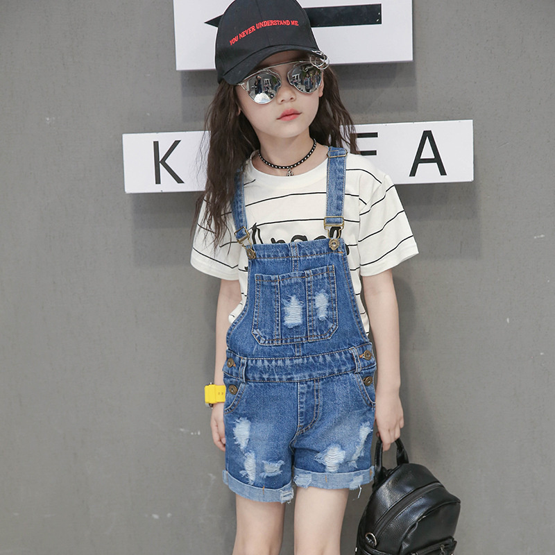 Teen Girls Overalls Cowboy Breastplate Teenage Pants Kids dungarees Denim overall Clothes for 2 3 4 5 6 8 10 12 14 Years
