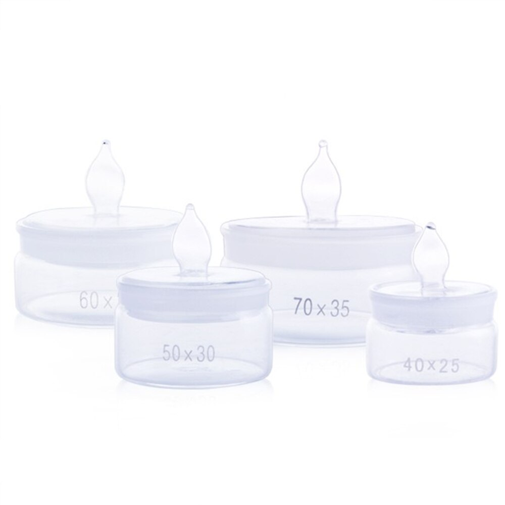 2 stks/partij Meerdere Diameter x Hoogte Lab Glas Weging Fles met Grond Glazen Stop Lab Supplies