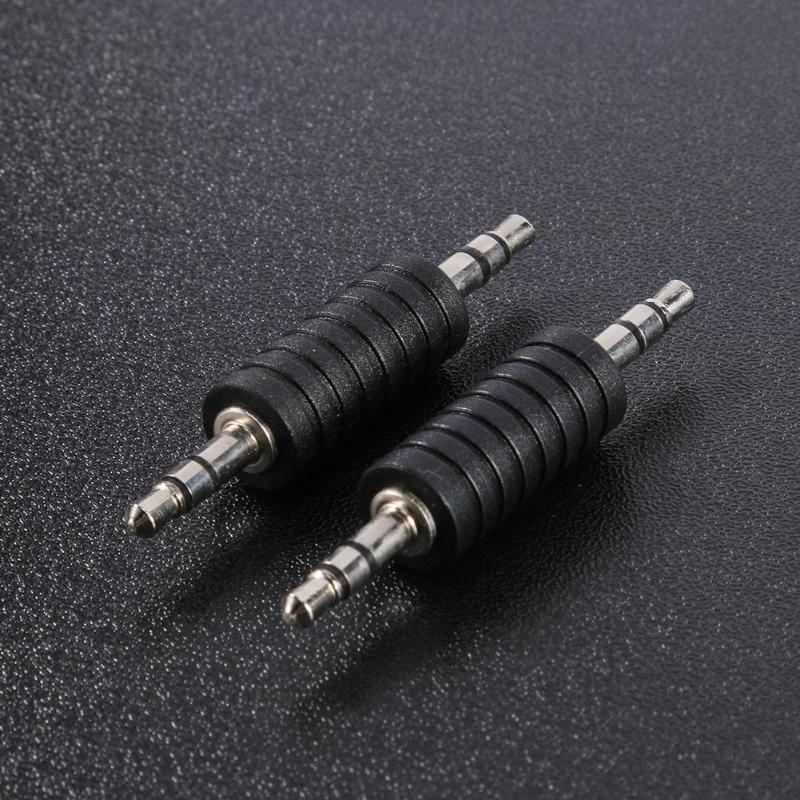 2 Stuks 3.5Mm Stereo Male Naar Male Jack Audio Plug Connector Koppeling Adapter Joiner Converter