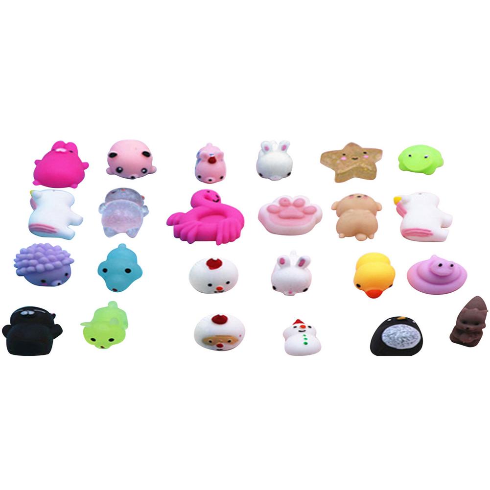 PANSHAN Calendrier De L'Avent 2024 – 24 Animaux Mochi Squishy – Jouets Anti-stress En Caoutchouc – Dès 3 Ans – Cadeau De Noël