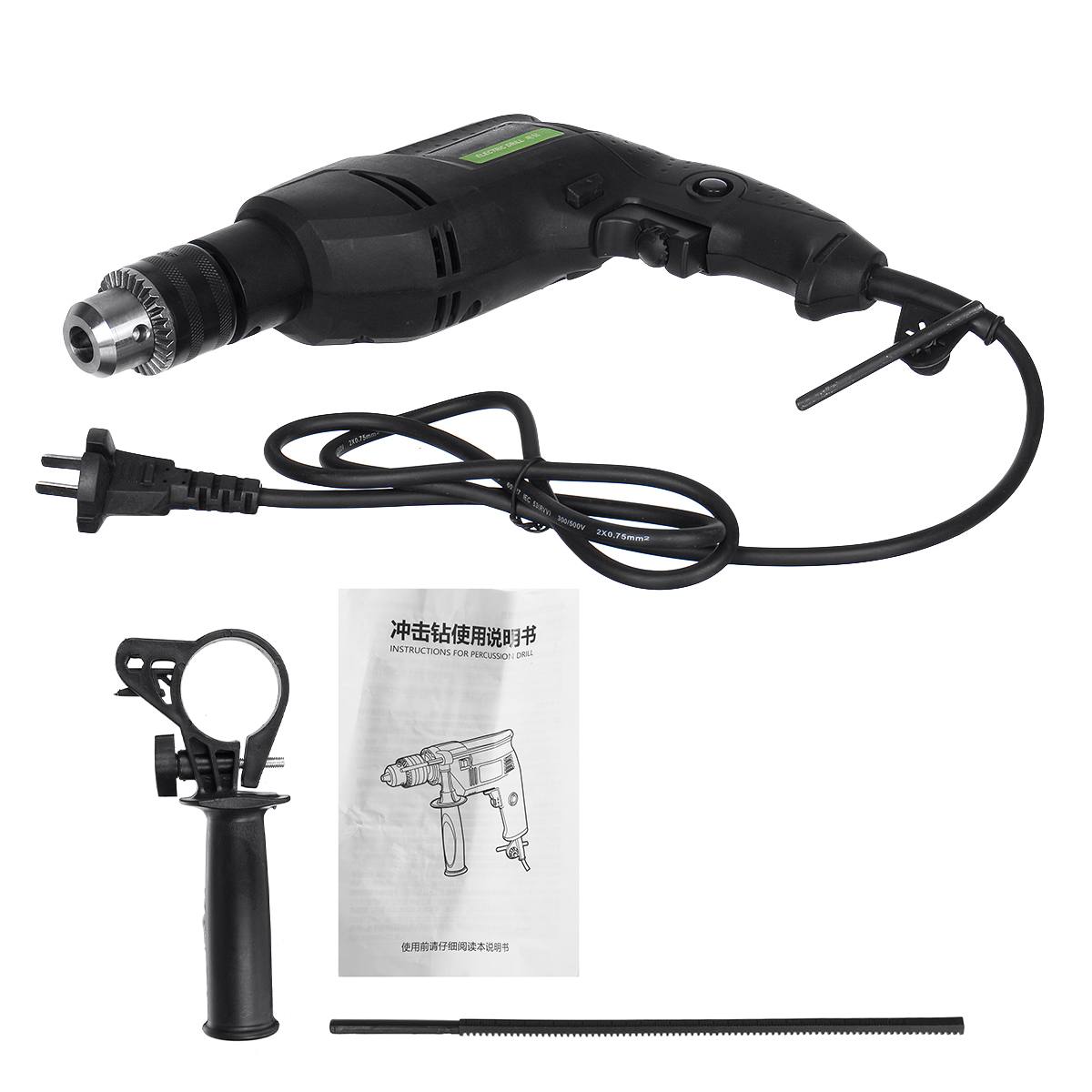 Doersupp 980W Multifunction Electric Impact Drill Screwdriver Angle Grinder Polisher Cutting Machine Electric Hammer 220V