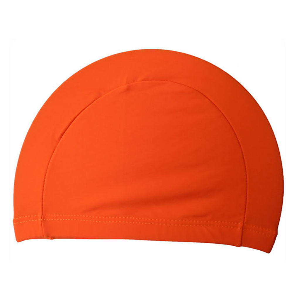 Bonnet de bain en tissu pour hommes et femmes, taille libre, protège les oreilles, cheveux longs, sport, siwm, piscine, sport, ultra-mince, bonnets de bain pour adultes: WHITE