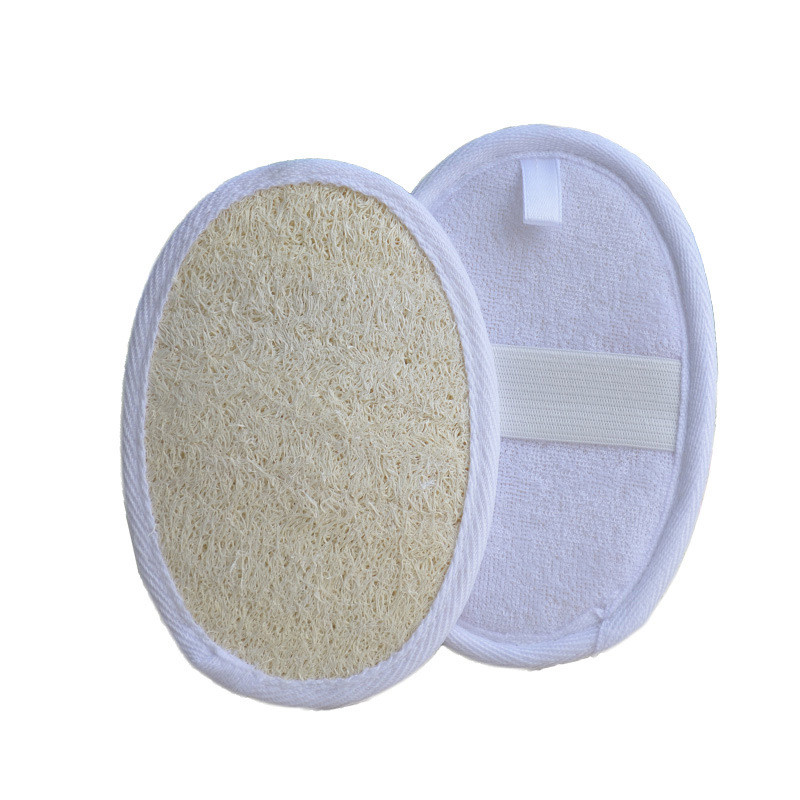 Naturliga exfolierande handskar loofah bad dusch svamp kroppsskrubb exfoliator tvättdyna badrumstillbehör: Färg 1