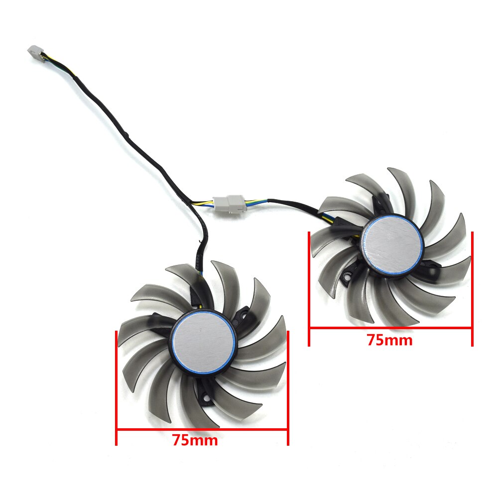 75MM FD7010H12S 4 Pin Cooler Fan For ASUS Dual GTX 1050 Ti 1050Ti Dual RX 460 RX460 GTX 950 Graphic Video Card Cooling Fans