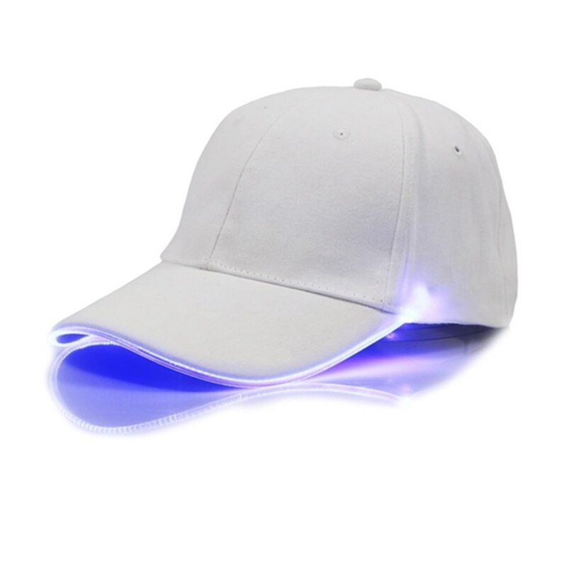 Cool LED Baseball Cap Battery Operated Shine at night Cotton Peaked Hat Outdoor Sports Wear With Adjustable Back Closure: 7