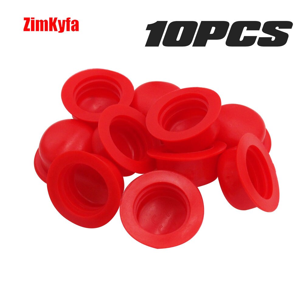 Tappo terminale rosso rotondo 5 pezzi, coperchio in gomma valvola perno cilindro Co2 tubo flessibile