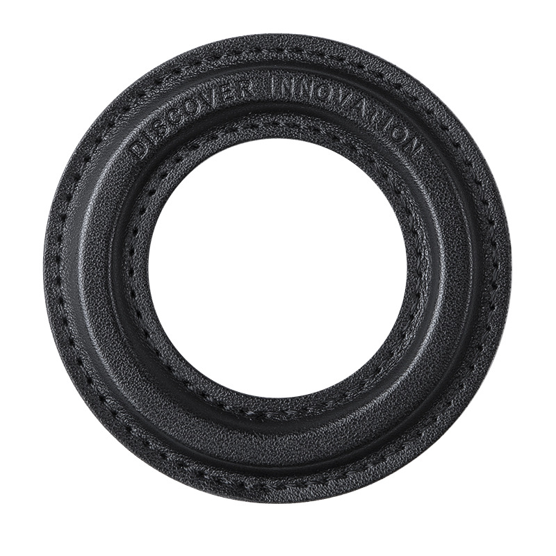 Luxury Leather Magnetic Ring Holder For iPhone 14 13 12 Magnet Wall Mobile Phone Holder Magnetic Car Phone Stand: Orange