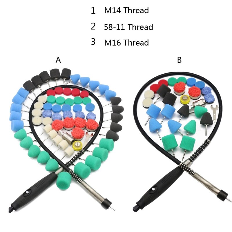 28 sztuk/69 sztuk mini szlifierka piękno samochodu detalowanie polerka Extention narzędzia L9CE
