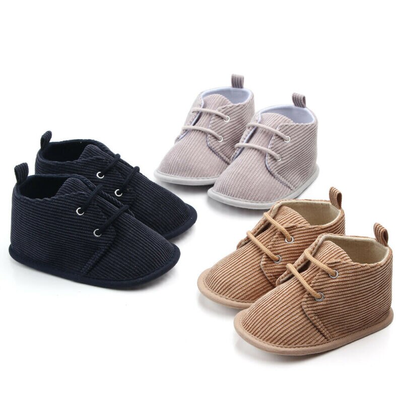 Infant Baby Boys Lace Up Crib Shoes Ankel Boots Casual Prewalker Baby Casual Shoes