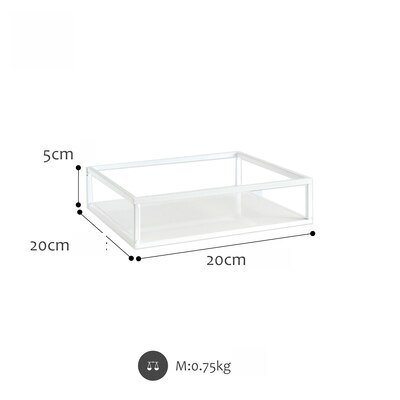 SWEETGO Geometry storage racks geometry tray 1 piece store case Kitchen decorations tools accessories 3 tiers Iron frame Holders: 6