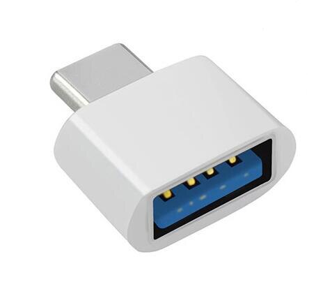 Typ c till usb-adapter otg-omvandlare för xiaomi samsung huawei android mobiltelefoner mini typ-c usb-c till usb 2.0 datakontakter: Vit