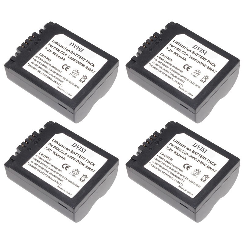 2Pc CGA-S006 CGR CGA S006E S006 S006A BMA7 DMW BMA7 de la batería para Panasonic DMC FZ7 FZ8 FZ18 FZ28 FZ30 FZ35 FZ38 FZ50