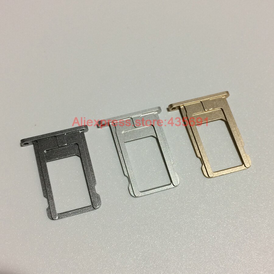 10 stks/partij Voor iPhone 6 6 Plus Originele Nano Sim Card Tray Slot Houder Goud Zilver Grijs Sim-kaart Adapters vervangende Onderdelen