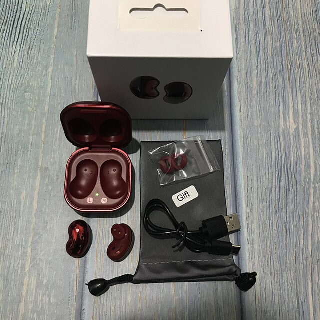 NEUE Ohr knospen Live leben tws Drahtlose Ohrhörer Bluetooth Kopfhörer 9D Stereo Musik Spielen Kopfhörer Für Android IOS Samsung Vivo: rot Knospen Live