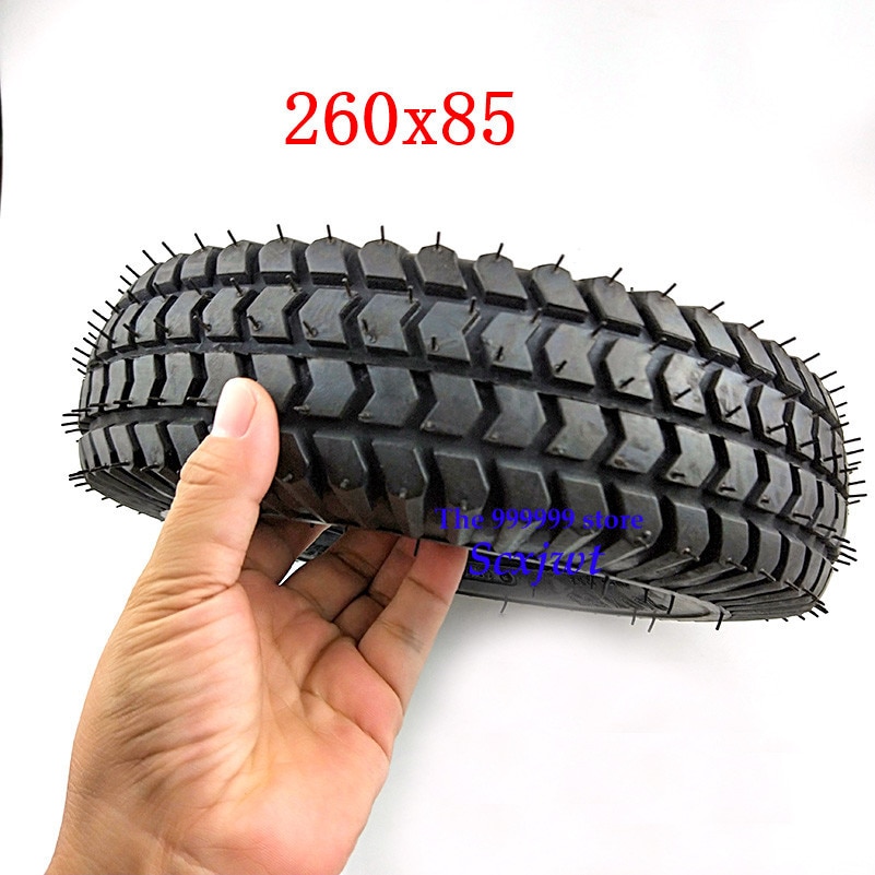 High Performance 260x85 Tire and Inner Tube 3.00-4(10"x3", 260*85) Knobby Scooter, ATV and Go Kart Tire and Tube Motor Tire