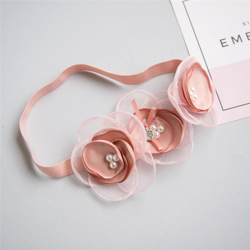 YUXIC Koreanische Stil Blume Baby Mädchen Stirnbänder Glitter Spitze Perlen Neugeborenen Geburtstag Party Stirnbänder Schöne Mädchen Headwear: 6