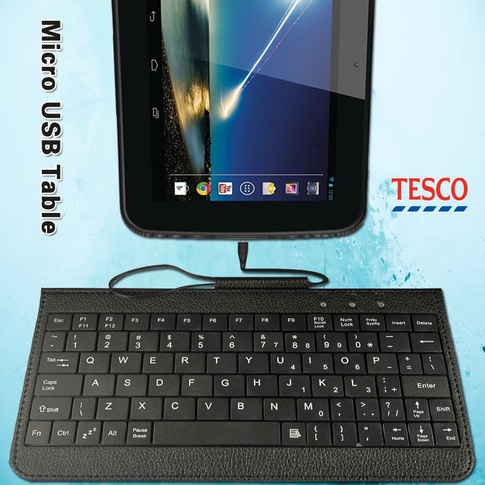 verdrahtet Englisch Tastatur für TESCO Hudl 2 8.3 &quot;/Hudl 7 Zoll/Fenster Verbinden 7 8 Tablette Anti-Fingerabdruck USB Tastatur + Halterung