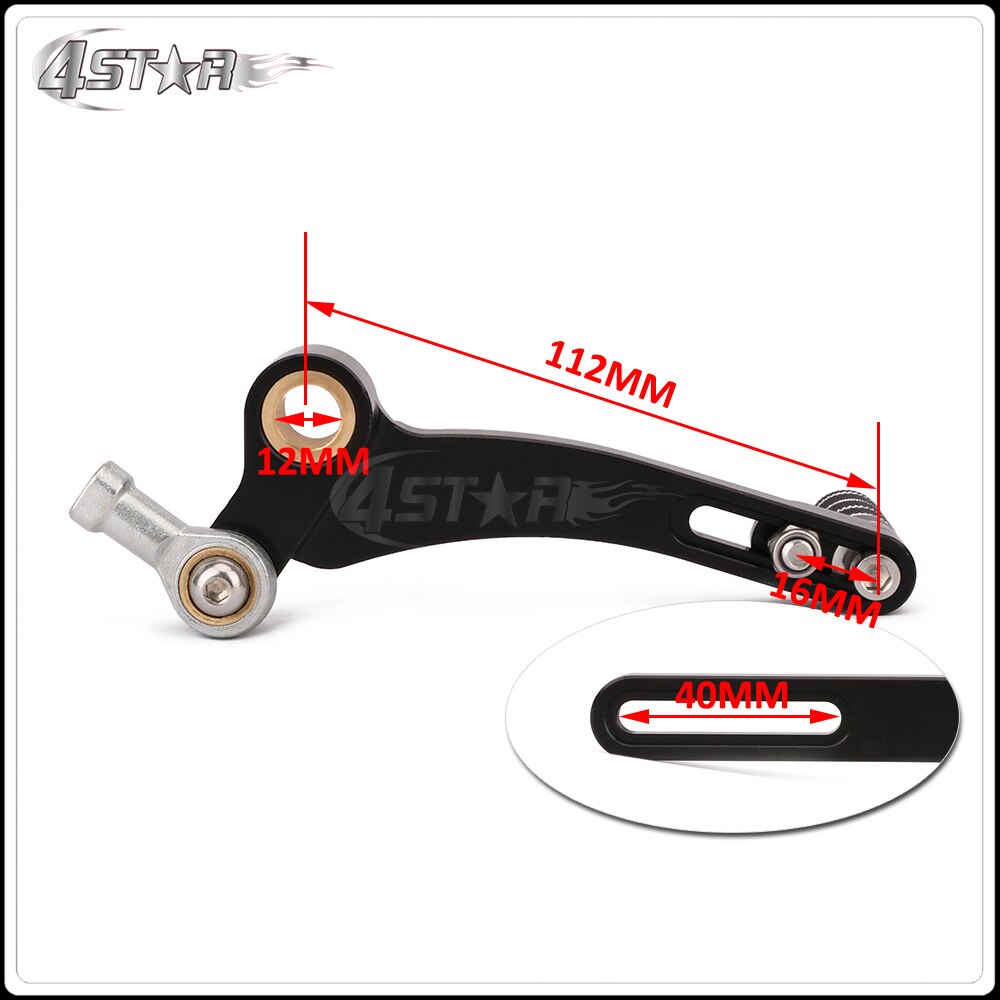 ABSOPRO Motorrad Schalthebel - Universell Aluminium Blau/Schwarz | 12x5,3 Cm