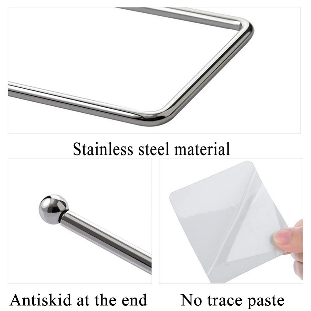 26cm Kitchen Rag Paper Storage Rack Holder Hanger Tissue Roll Towel Rack Bathroom Toilet Sink Door Hanging Hook