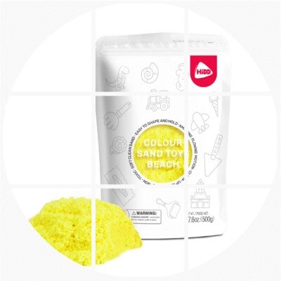 500g Soft Color Magic Sand DIY Squeezable Beach Sand Toy Kids No-toxic Flowing Building Sand with Tools Educational Toy: 500g yellow