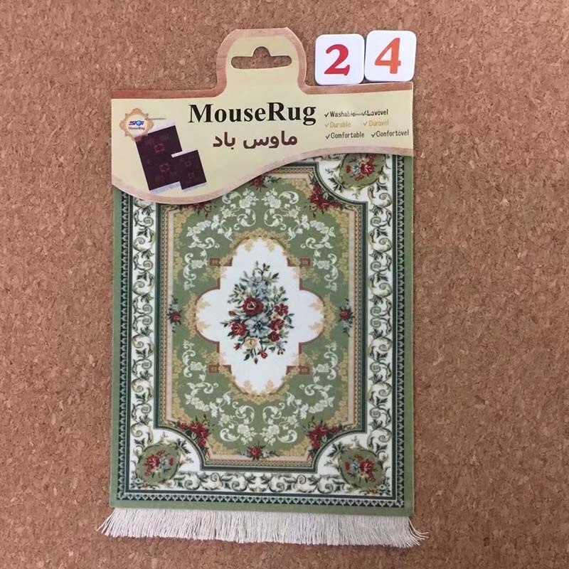 Mrgbest persan mini covor țesut mat mousepad stil retro model covor pad mouse pad cu franjuri home office decor mese artizanat: 24