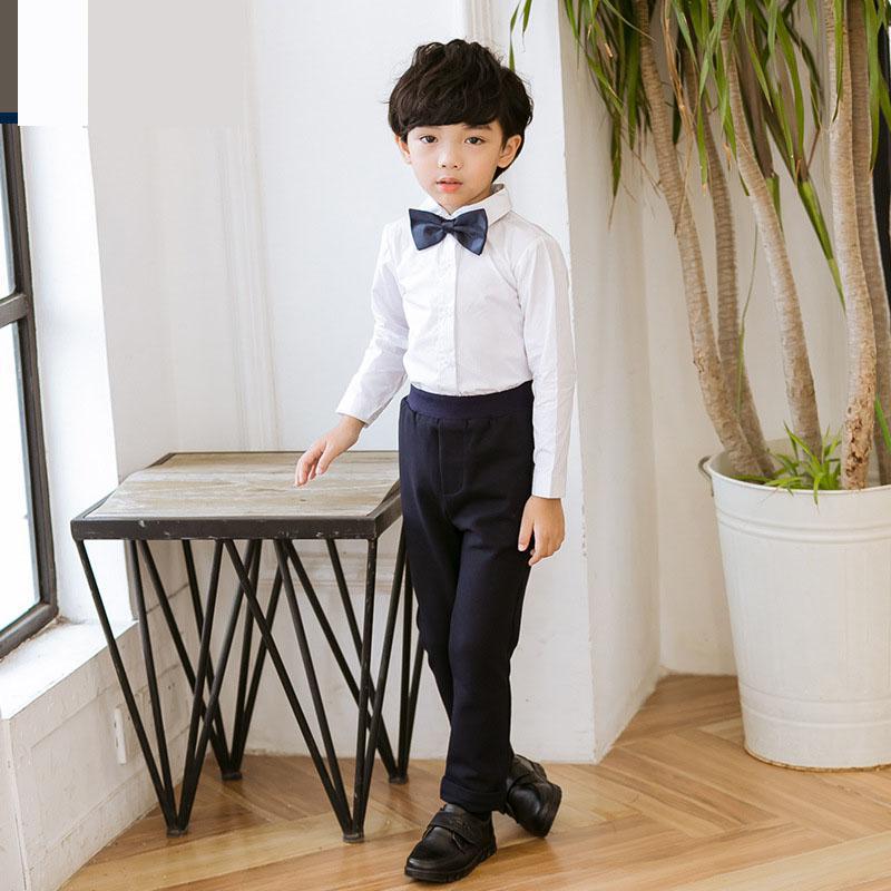 Children Cotton Japanese Korean School Uniforms Girls Boys White Shirts Navy Blue Skirt Pants Kindergarten Clothing Sets Outfit