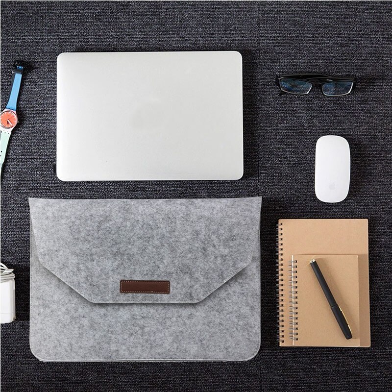 Voor Macbook Air Pro Laptop Tas Wollen Envelop Cover Sleeve Case