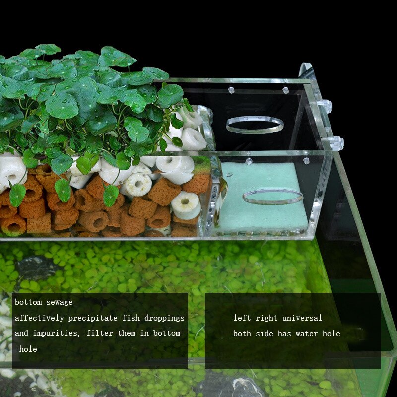 Filtre externe suspendu pour aquarium, équipement de filtration pour plantes et poissons