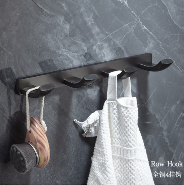 Messing Koper Materiaal Badkamer Handdoekenrek Handdoek Houder Bekerhouder Papier Rolhouder Plank Haak: row hook