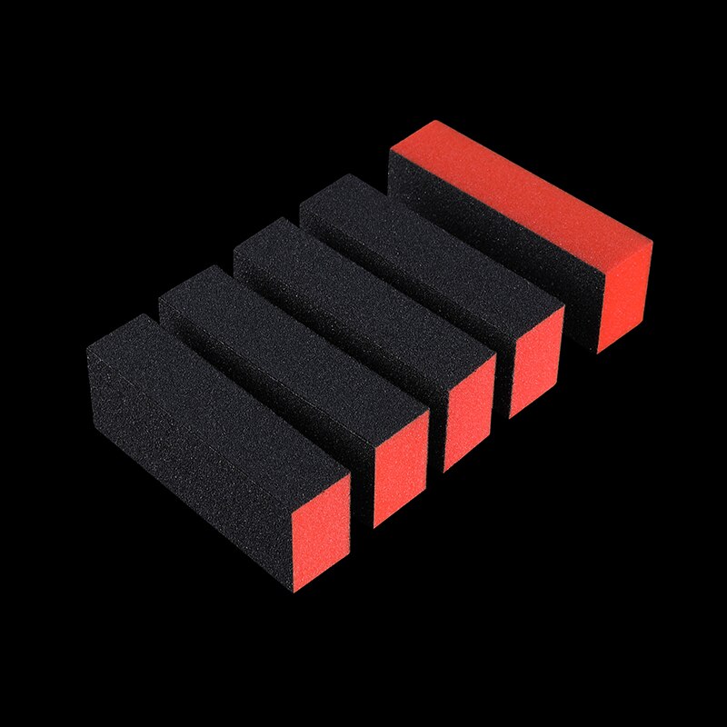 5XNail File 100/180 high Sanding nail files 100|180 grit pack of 5pcs Nail files half moon grey 100: Buffing Polish